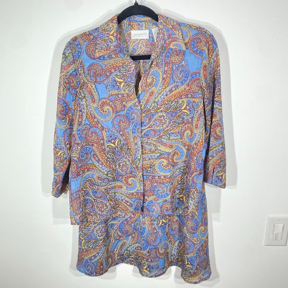 Liz Claiborne Tops - Liz Claiborne Blue Paisley Outfit Top S and Skirt 8 Womens 2 Piece Set
